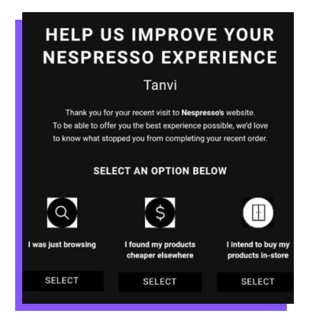 Ecommerce Personalization Strategy - Nespresso Customer Survey