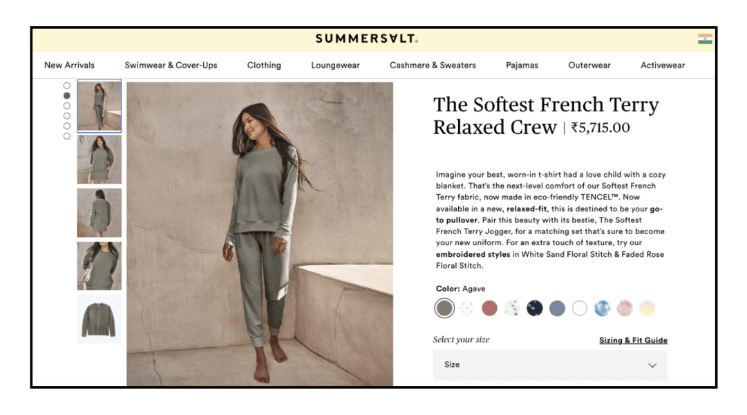 Improve Ecommerce Customer Experience - Summersalt Product Photography