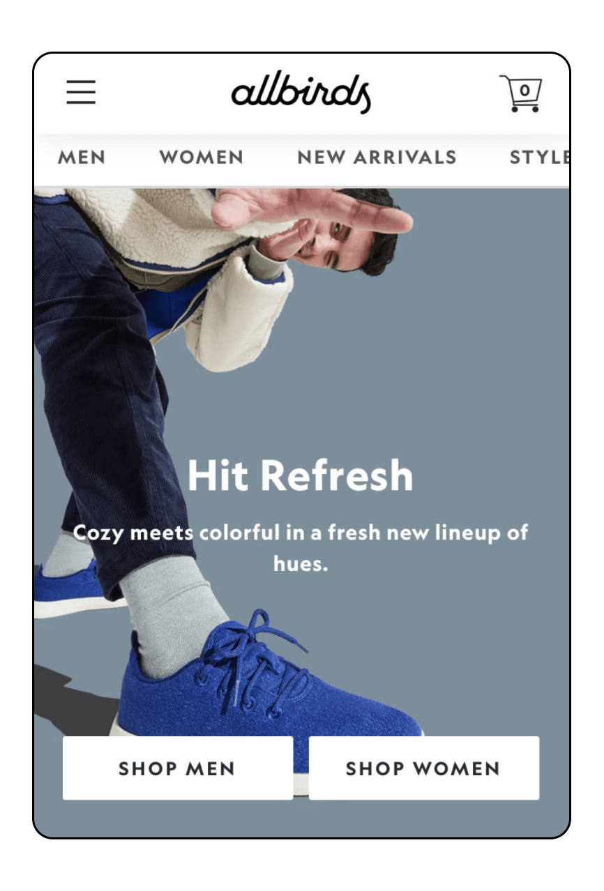 Improve Ecommerce Customer Experience - Allbirds Email CTA