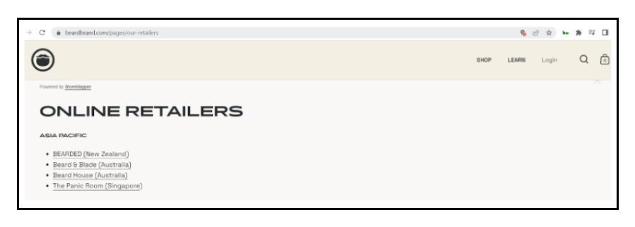 Ecommerce SEO - Beardbrand SEO Navigation