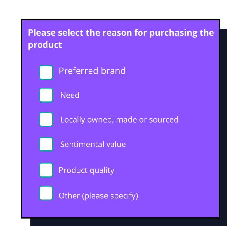 Community Engagement Strategy - Purchase Survey