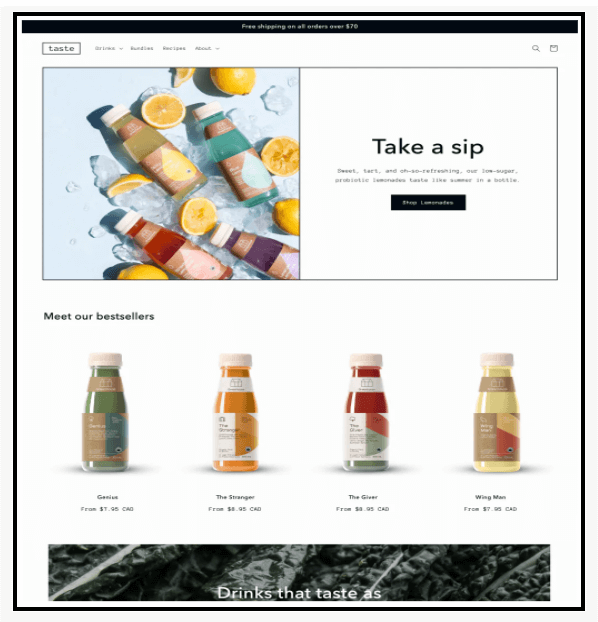 The Best Shopify Themes - Taste