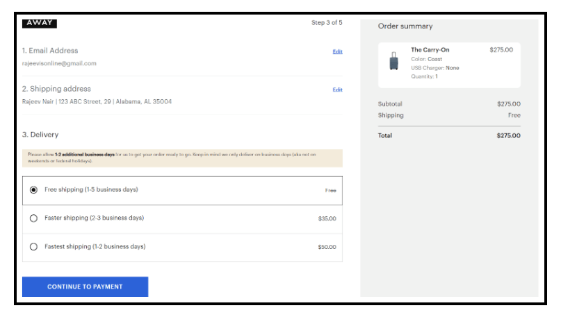 Strategies to improve Ecommerce checkout - Provide multiple payment and shipping options