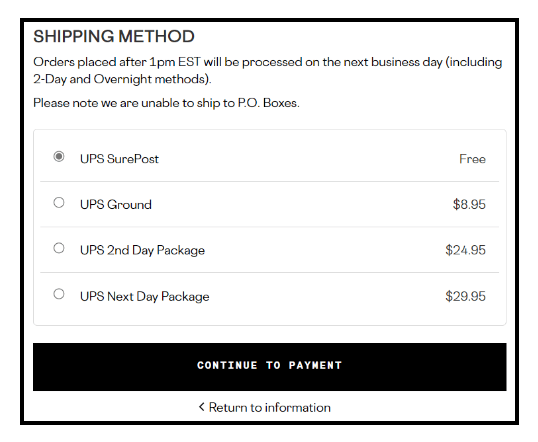 Strategies to improve ecommerce Checkout - Show Shipping Cost and Time