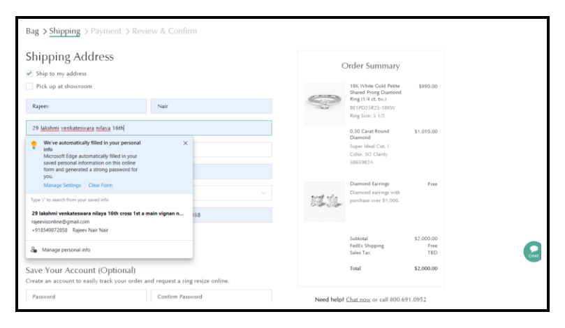 Strategies to improve ecommerce Checkout - Auto-fill Shipping information