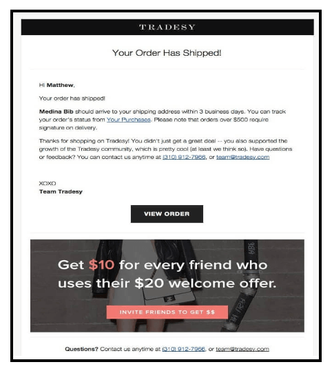 Actionable Tips to Craft Order Confirmation Emails - Encourage Referrals