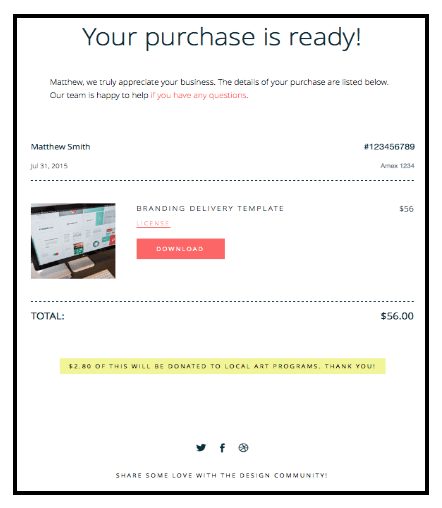 Actionable Tips to Craft Order Confirmation Emails - Encourage Customer To Follow You On Social