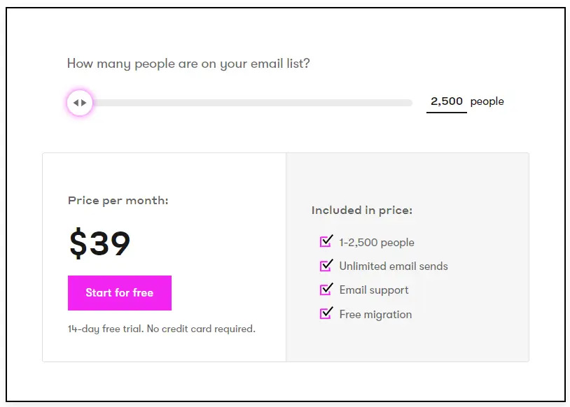 Drip's Pricing Structure