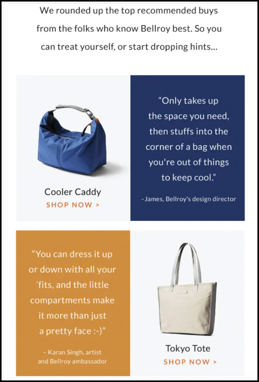 Email For first-time shoppers From Bellroy (2)