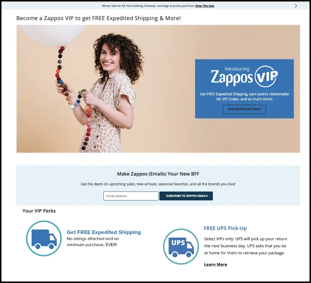 Zappos VIP program at Advocacy Stage