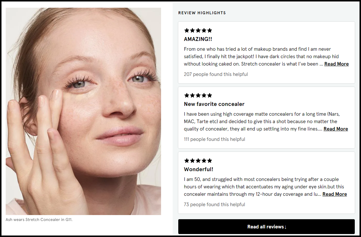 Strategically Use UGC on Product pages Like Glossier