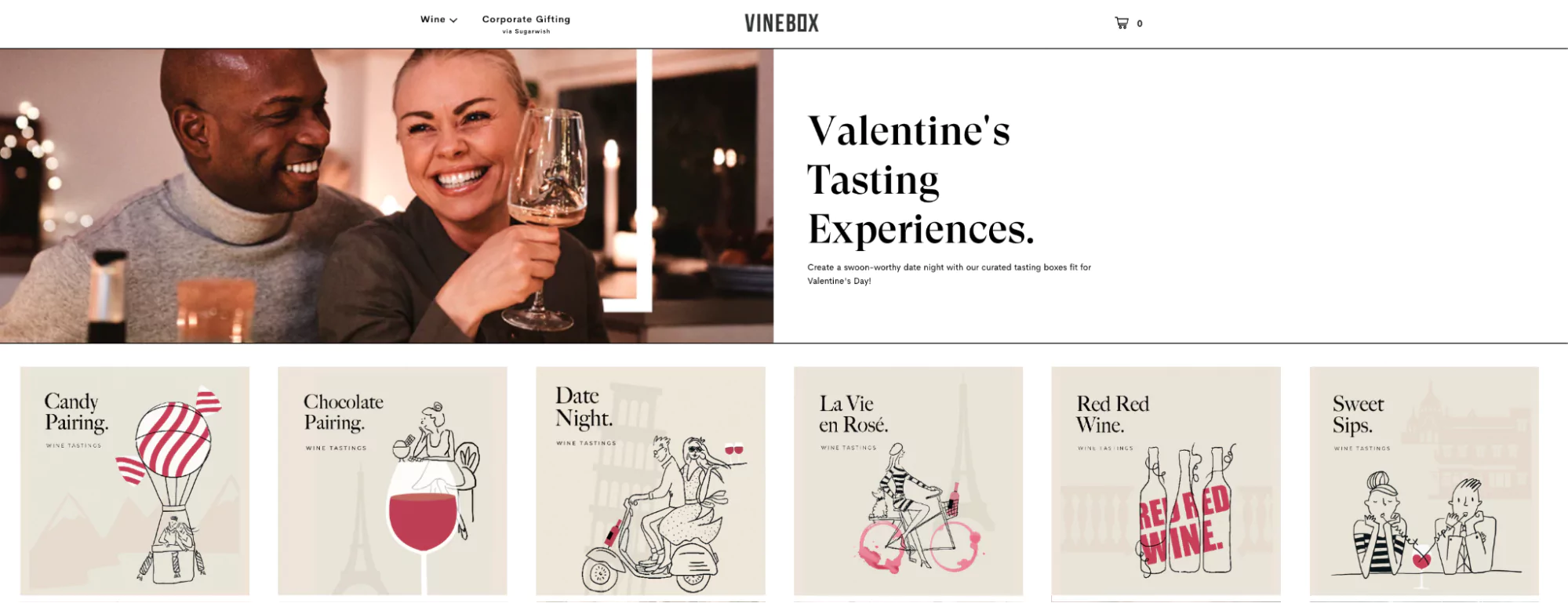 Valentine's Day Marketing Ideas - Create a Landing Page Like VineBox