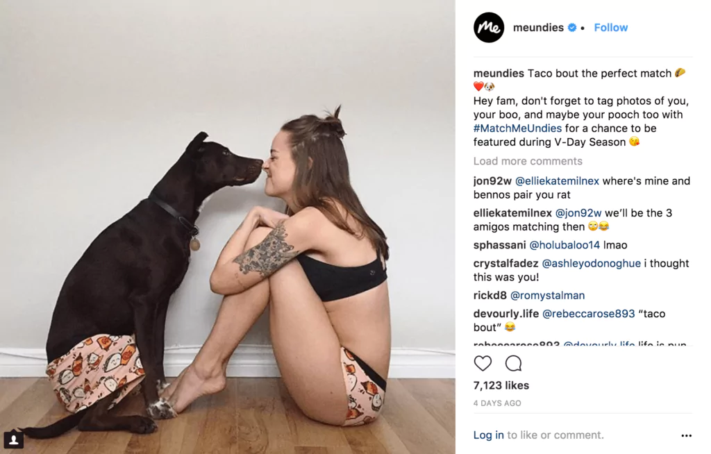 Valentine's Day Marketing Ideas - Launch a UGC campaign Like Meundies