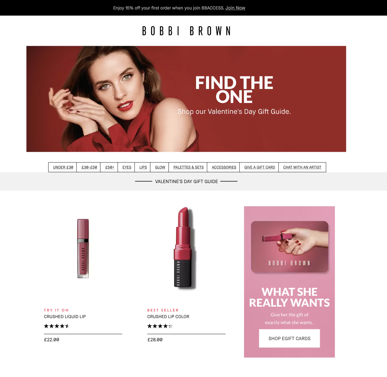 Valentine's Day Marketing Ideas - Use Pop-ups Like Bobbi Brown