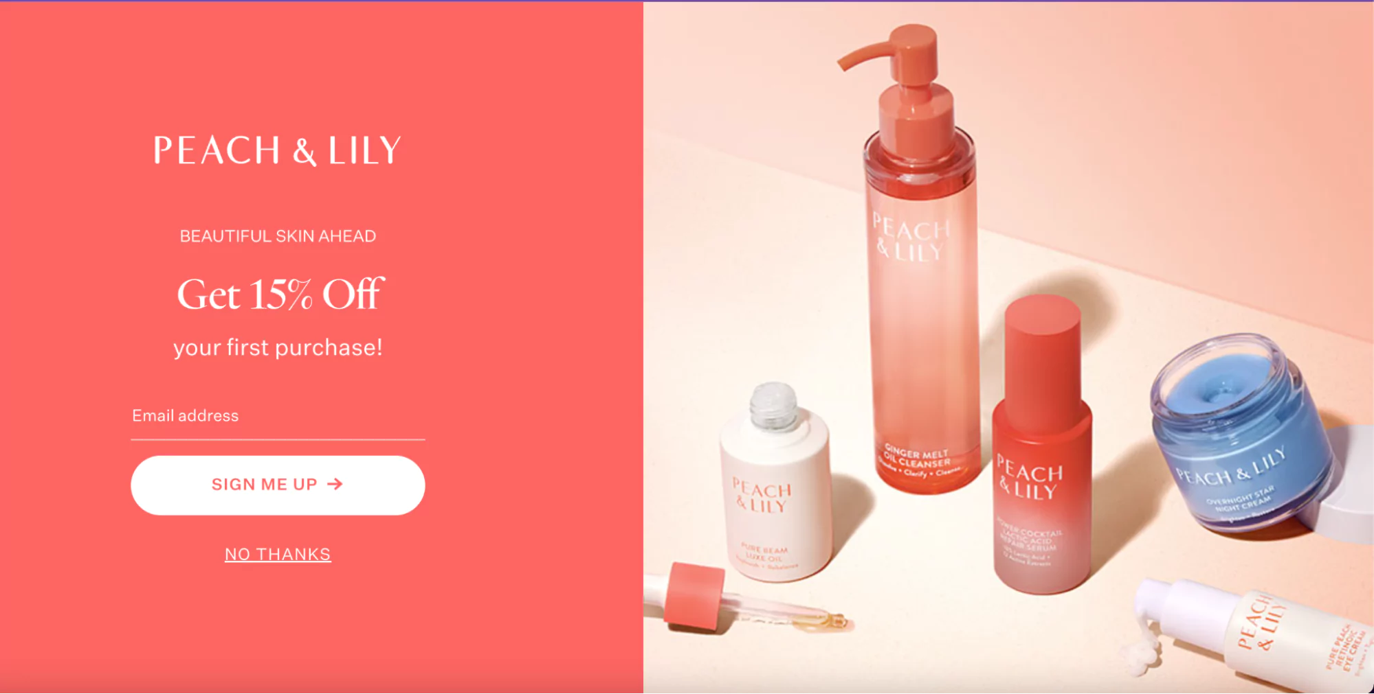 Ecommerce Blogs - Include CTA in blogs like skincare brand Peach & Lily