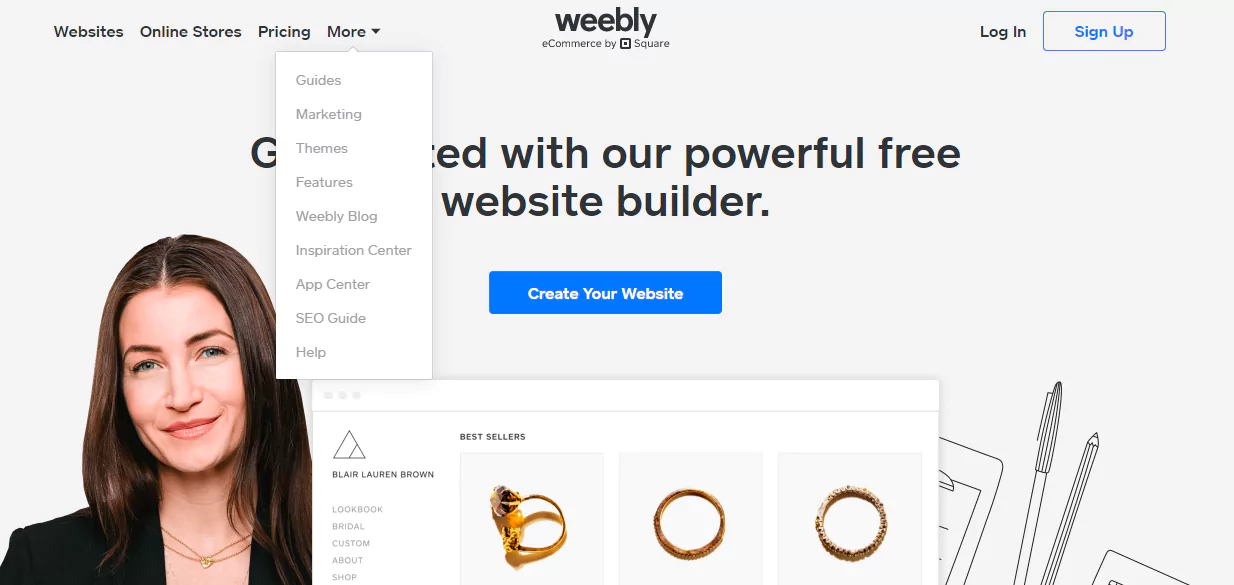 Best practices for Ecommerce blog - Provide a link to your blog Like Weebly Website