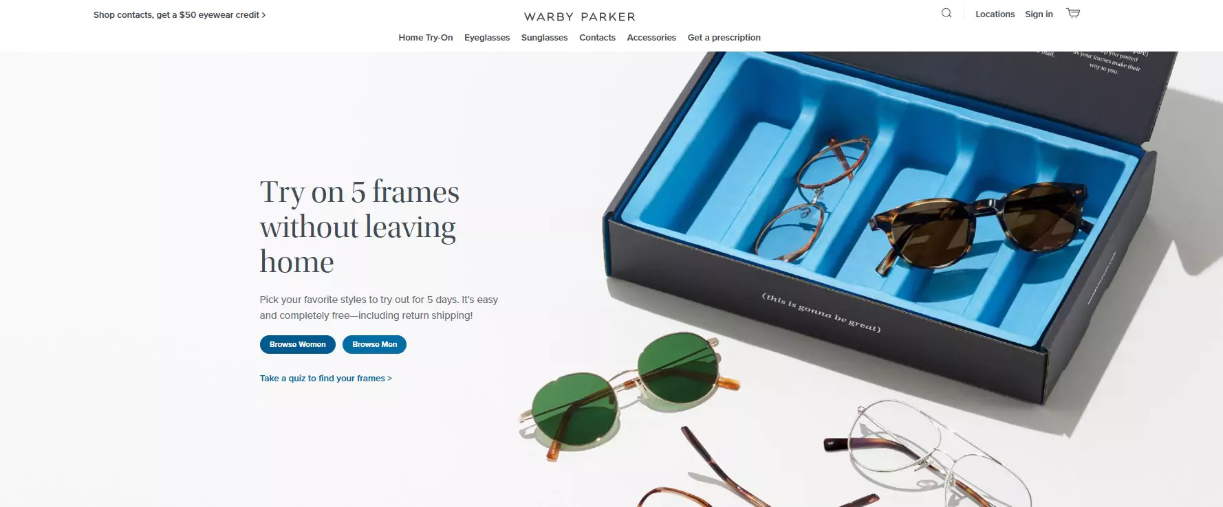 Top Shopify Trends - Engaging Experience like Warby Parker