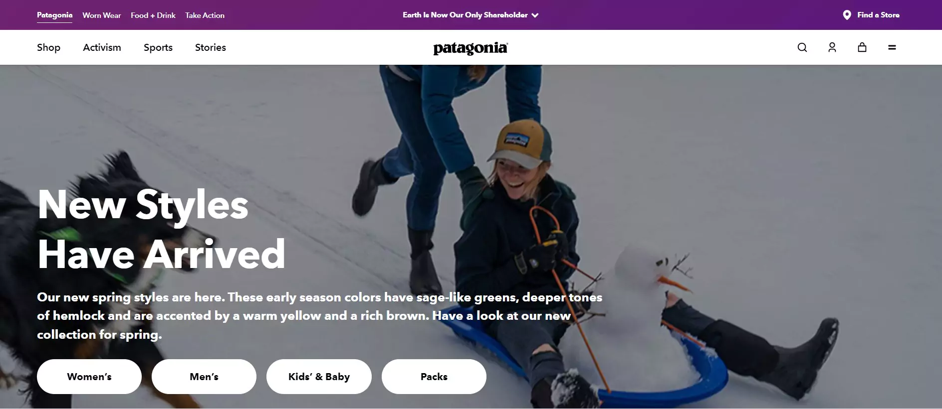 Top Shopify Trends - Sustainability & social responsibility like Patagonia