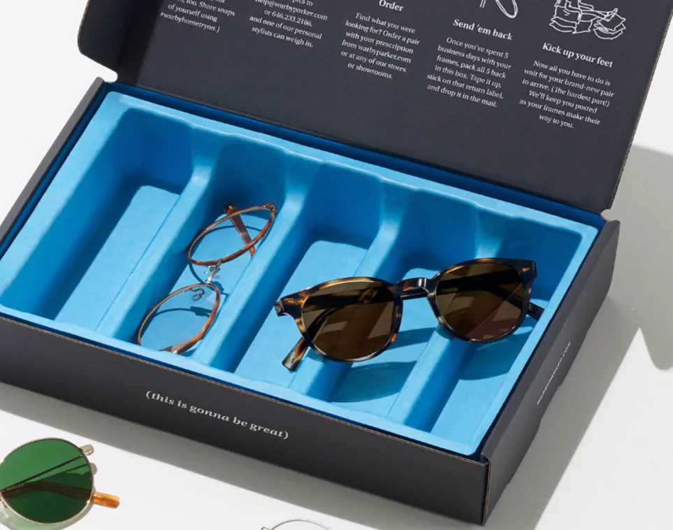 Best unboxing experience examples - Warby Parker