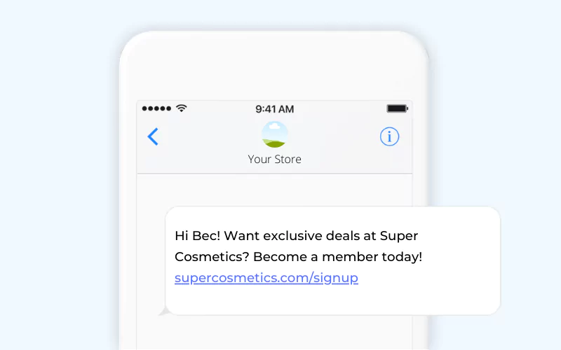 Tips  to optimize SMS marketing campaigns - Personalize Your Messages Like Super Cosmetics