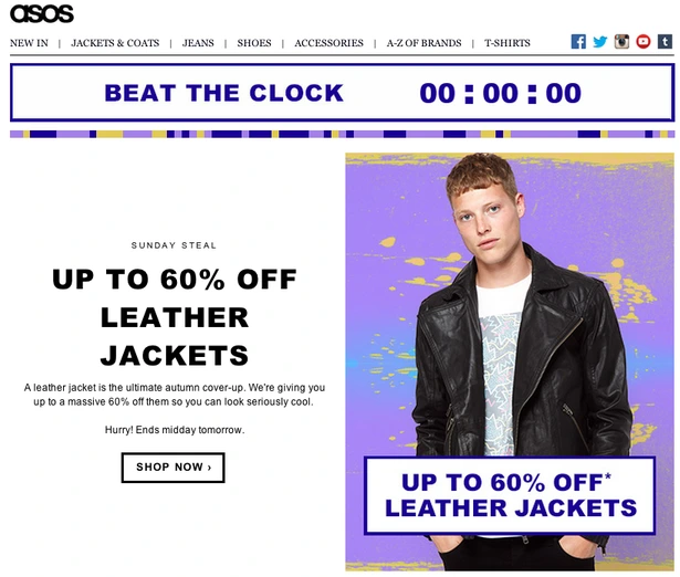 Cart Abandonment email example - ASOS