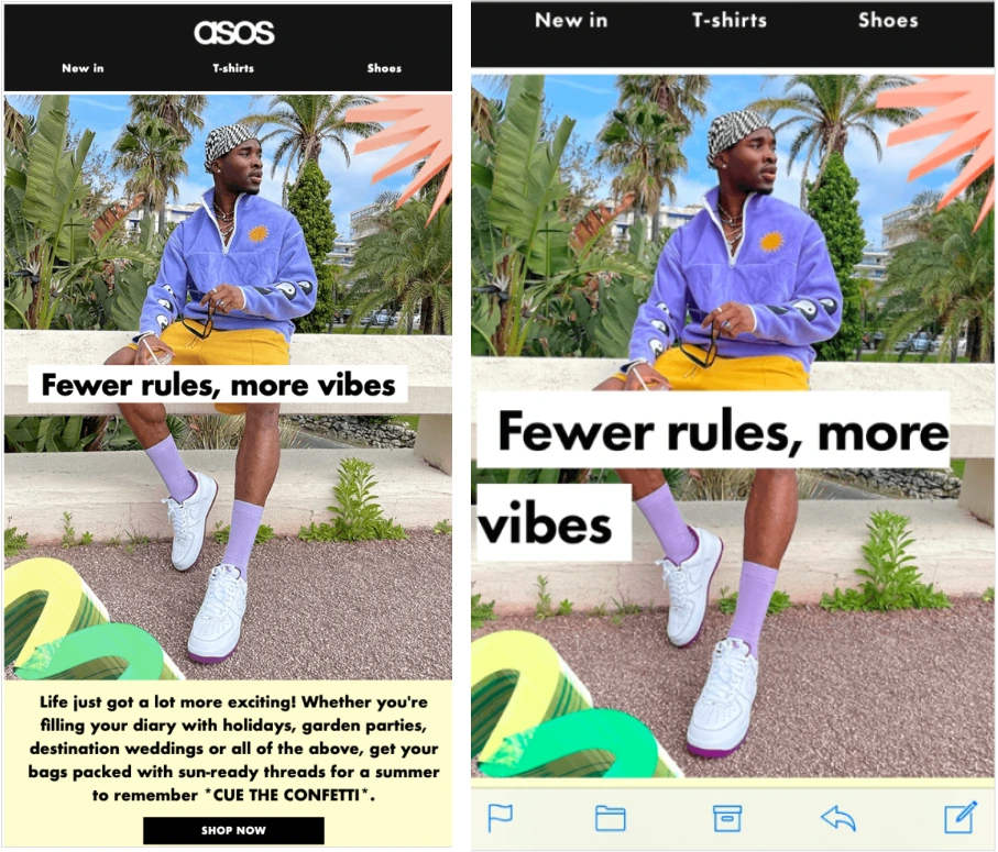 Email Marketing Strategies - Mobile Friendly Design Like ASOS