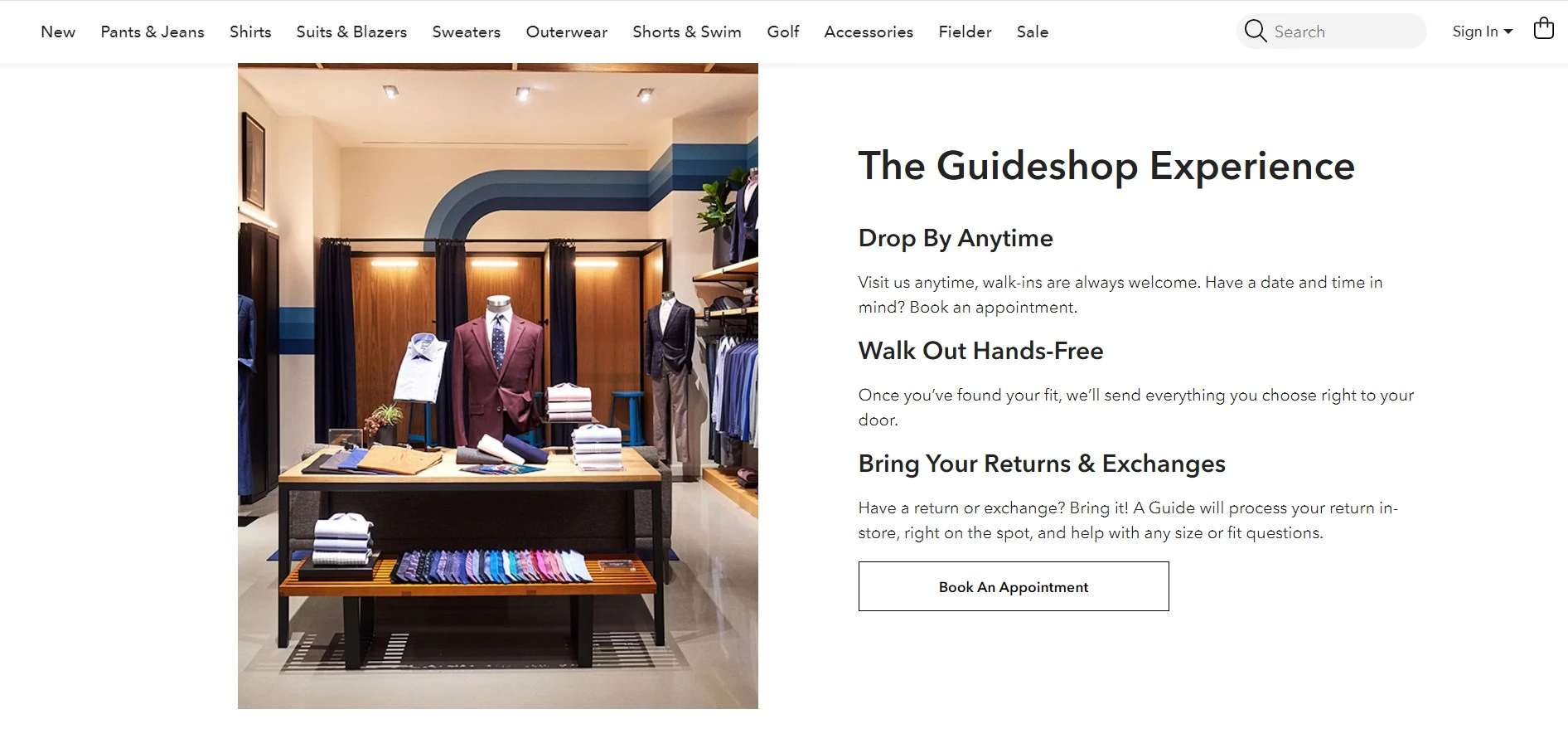 Omnichannel Marketing Examples - Bonobos Guideshop