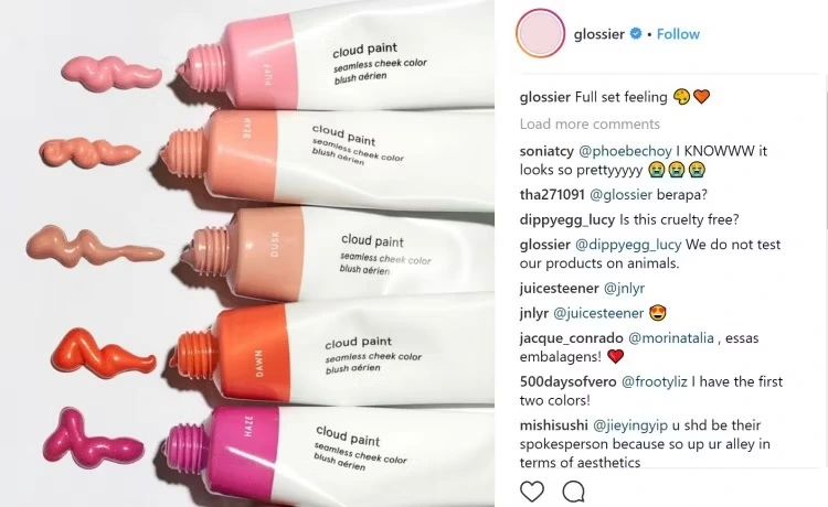 Ecommerce Marketing Strategies - Social Media Marketing Like Glossier