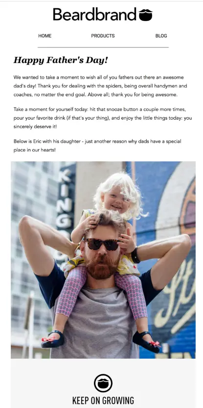 Father's Day Email Examples - BeardBrand