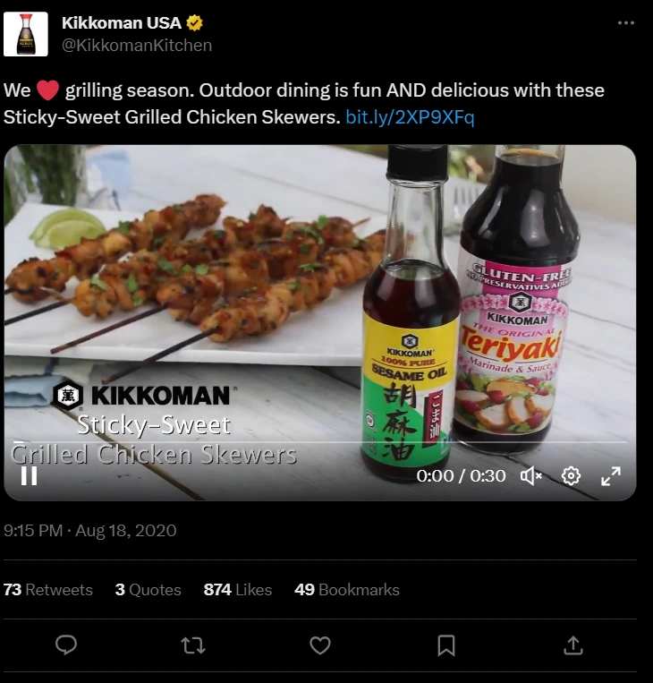 Inspiring Twitter Ads Examples - Kikkoman