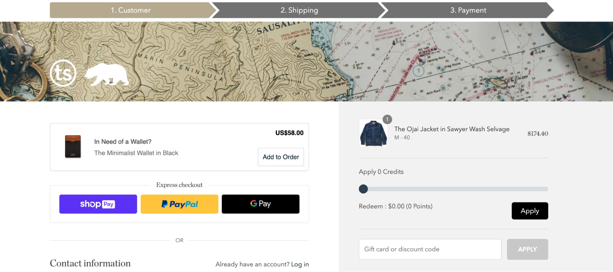 Shopify checkout page - Shopify checkout progress bar like used by Taylor Switch