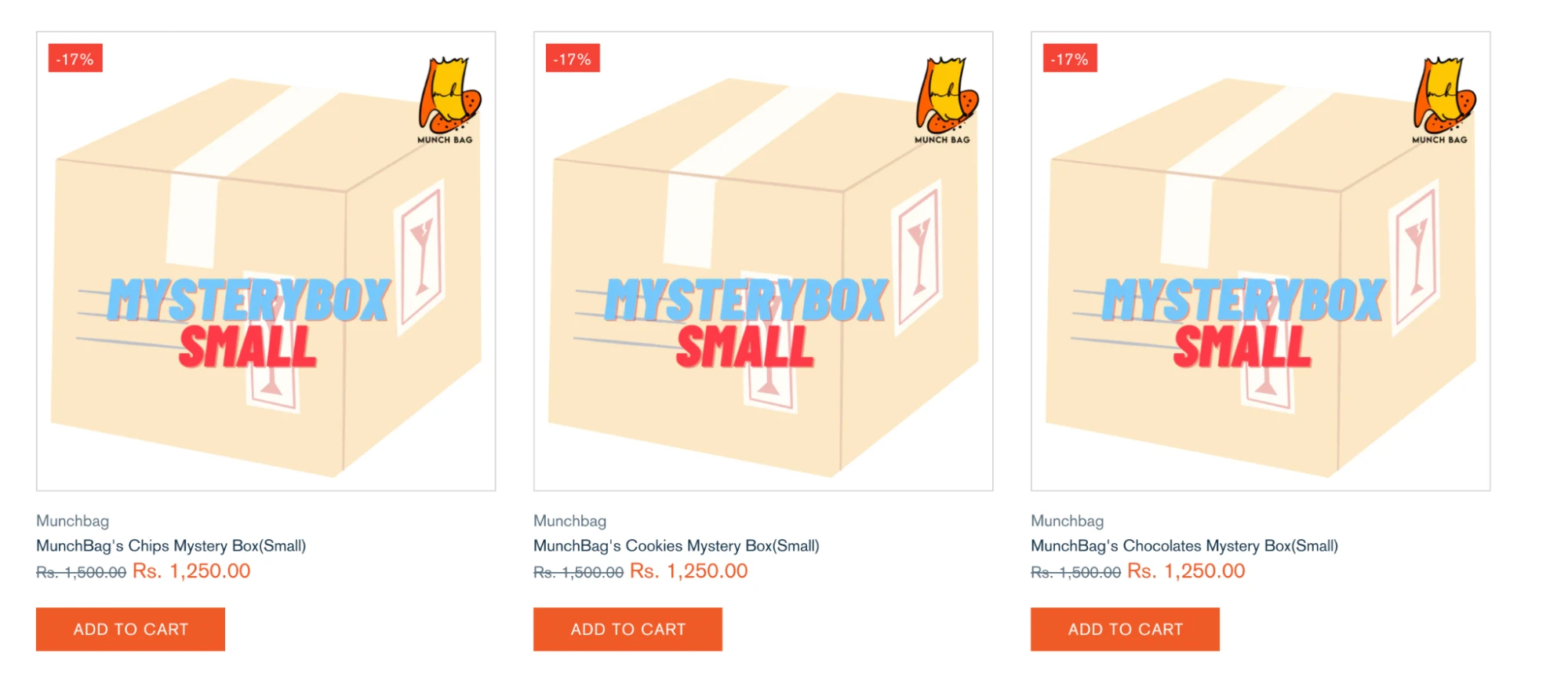 Ecommerce trends - Curated mystery boxes brand like Munchbags