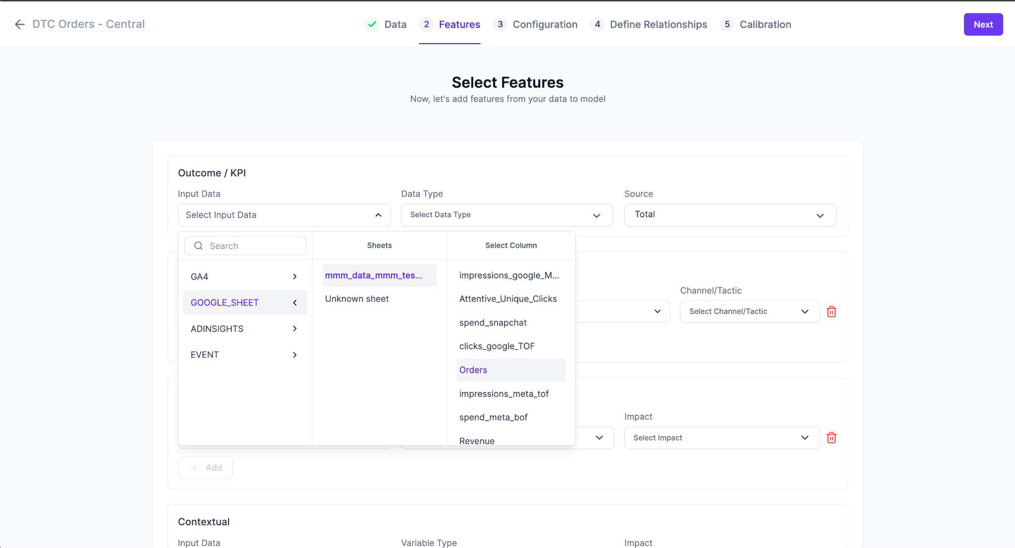 Ingest MMM data from multiple sheets