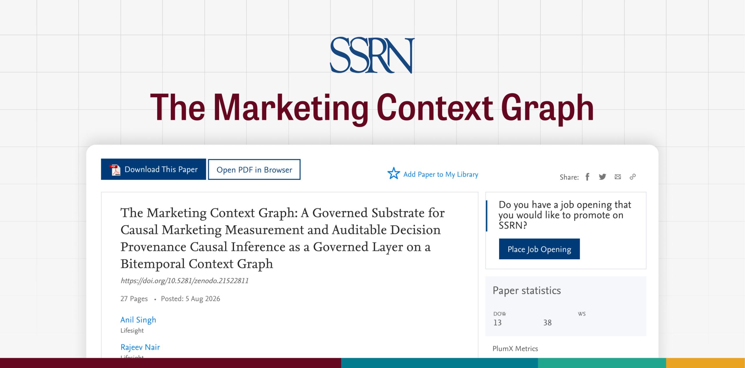 Lifesight Publishes Peer-Reviewed Research on Marketing Context Graph on SSRN