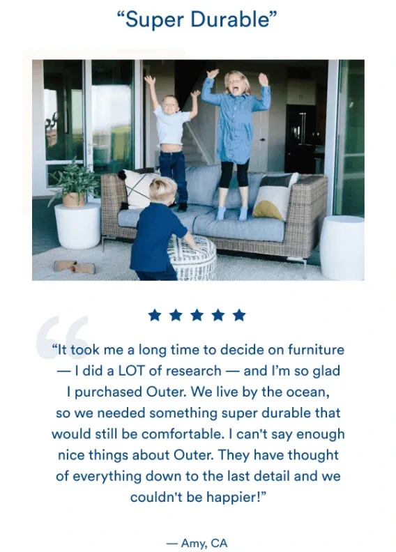 Use of UGC by the outdoor furniture brand Outer acacf122da - Lifesight