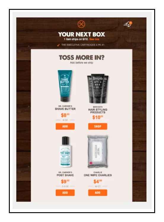 behavioral segmentation dollar shave club cross selling email 4f4a5ddc84 - Lifesight