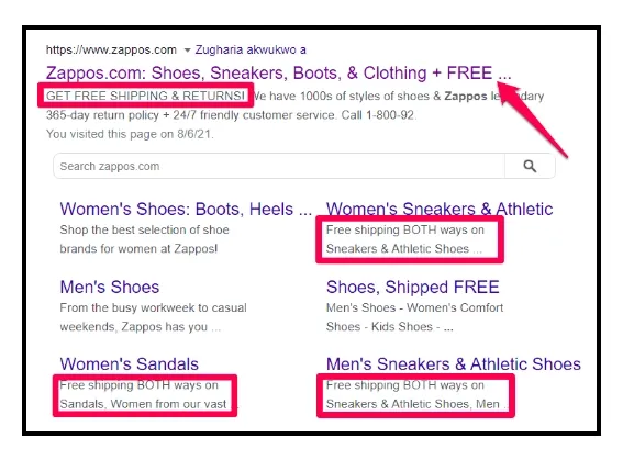 bfcm marketing strategies zappos serp - Lifesight