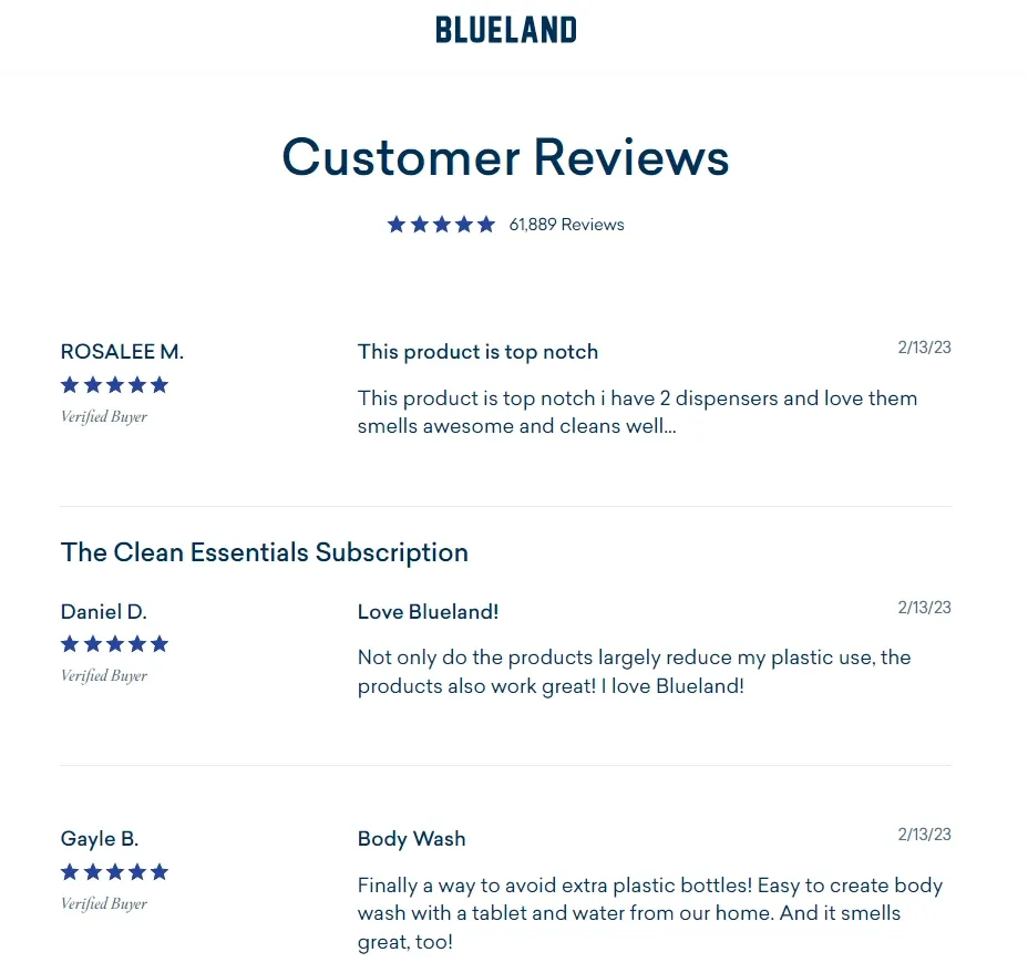 blueland customer reviews 3d54d09970 - Lifesight