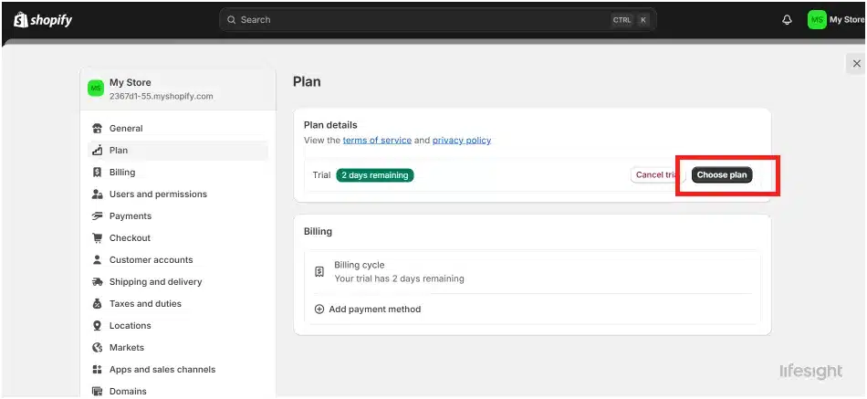 choose a shopify plan 1x e223fdb83c - Lifesight