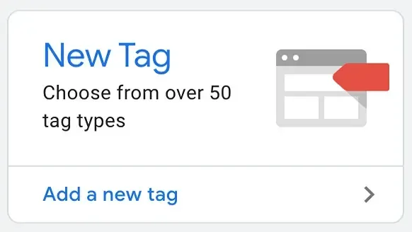 click on new tag to create a new tag in google tag manager - Lifesight