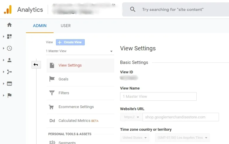 configure view settings in google analytics - Lifesight