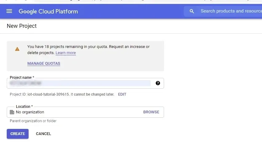 create new project in google cloud platform - Lifesight