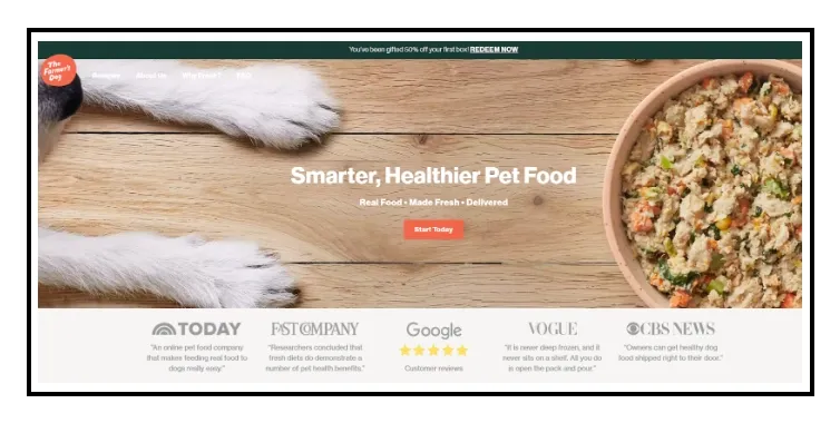 display ad maintaining a connection between the ad and the landing page from the farmer s dog abbf3a3c21 - Lifesight