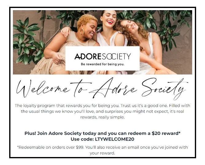 dtc customer loyalty program adore society 99bdd26bf8 - Lifesight