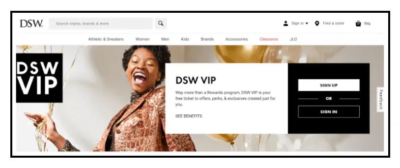 dtc customer loyalty program dsw vip page edecc17fb4 - Lifesight