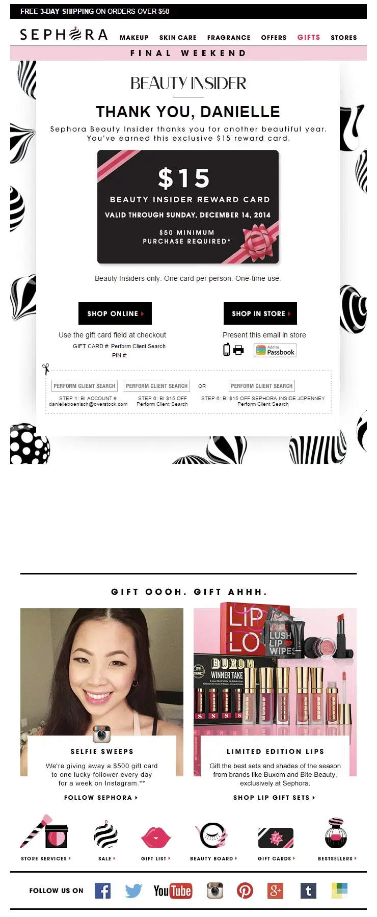 Email Marketing Ideas-Re-Engagement Emails like Sephora