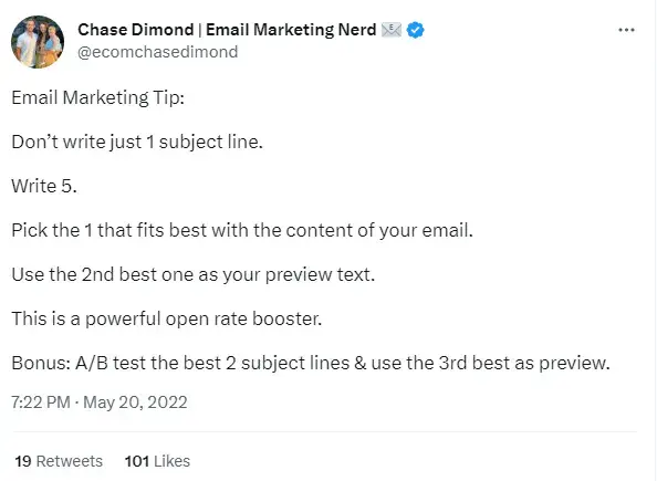 email marketing tip from chase dimond c8082279c9 - Lifesight