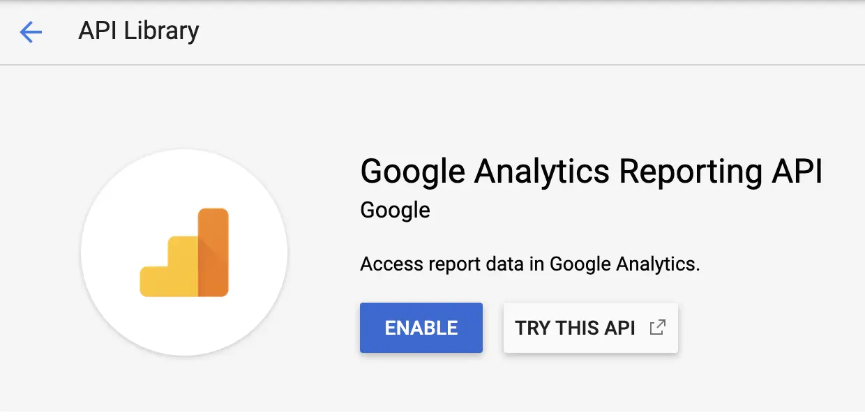 enable google analytics api - Lifesight