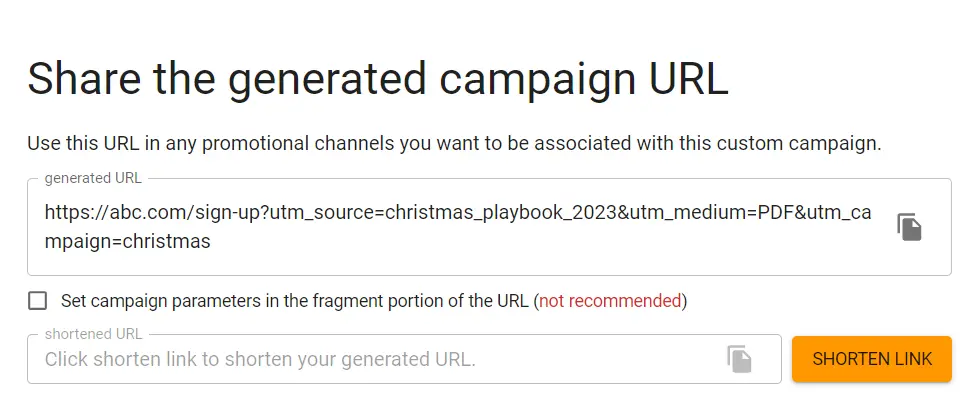 generate utm link in campaign url builder - Lifesight