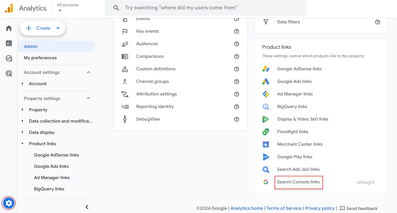 link google analytics to search console 0a60cacb51 - Lifesight